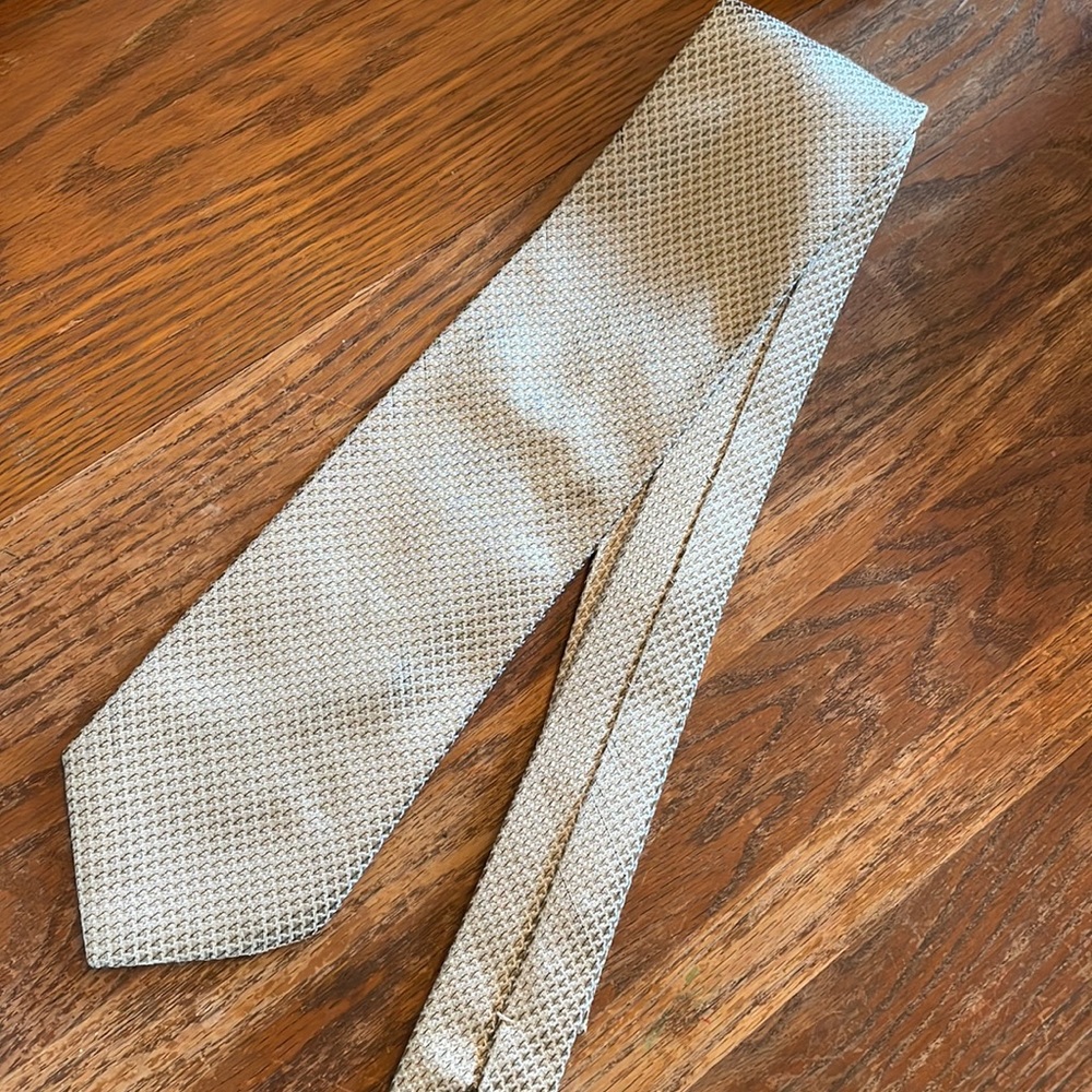 Brioni tie - beige/goldish